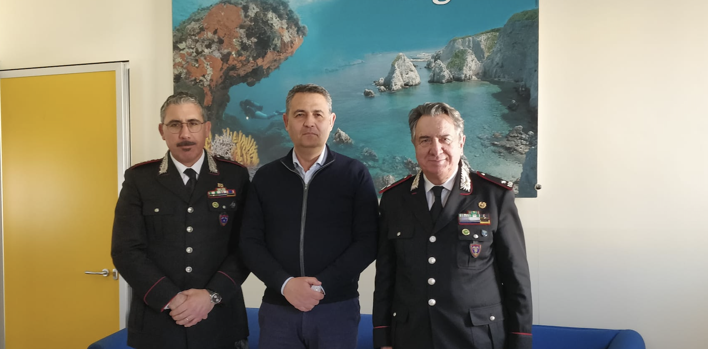 Il presidente Pazienza incontra il Generale Mostacchi e il Colonnello Palomba