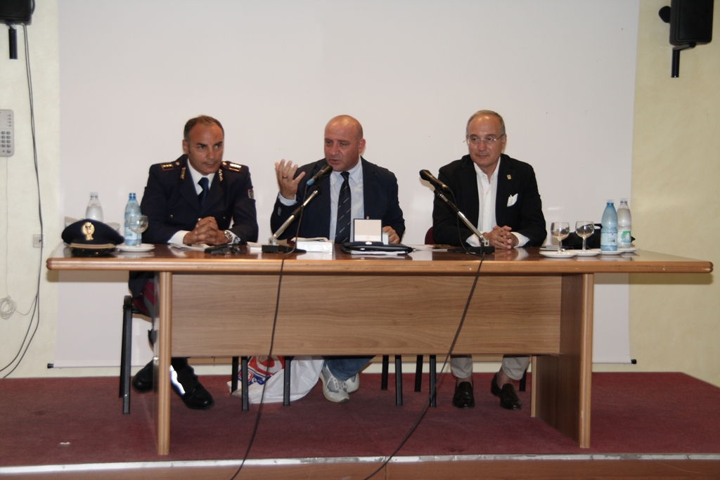 Premiazione Parlamento della Legalita’ a San Giovanni Rotondo con Nicolo’ Mannino.