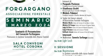 ForGargano: si svolgerà venerdì 1 marzo la presentazione dell’associazione che promuove la gestione sostenibile delle risorse forestali