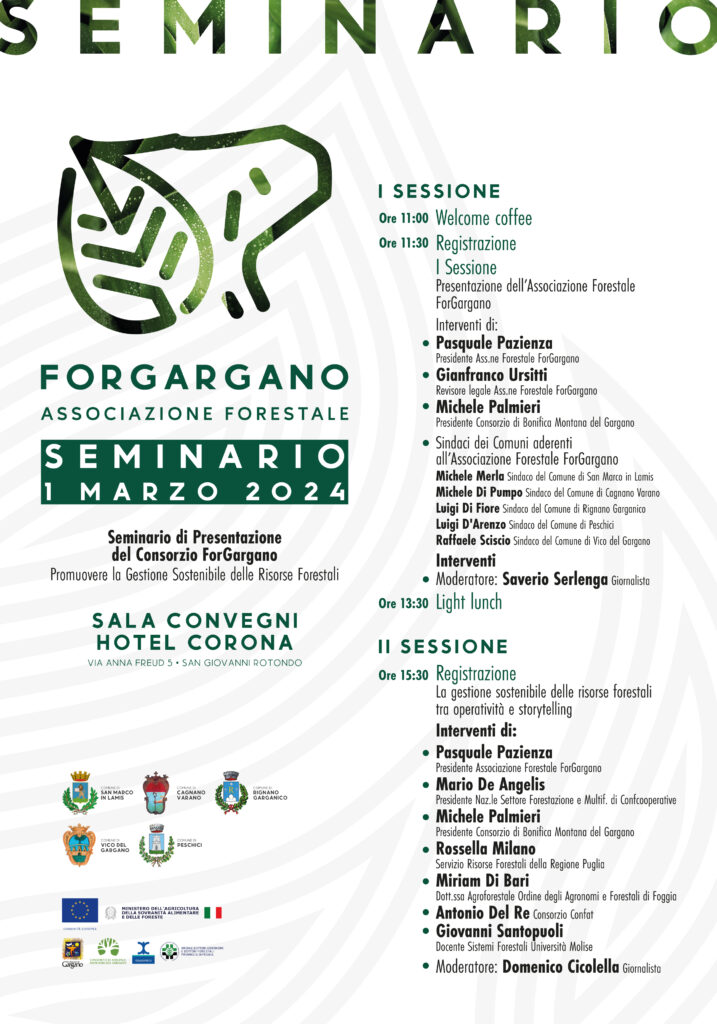 ForGargano: si svolgerà venerdì 1 marzo la presentazione dell’associazione che promuove la gestione sostenibile delle risorse forestali